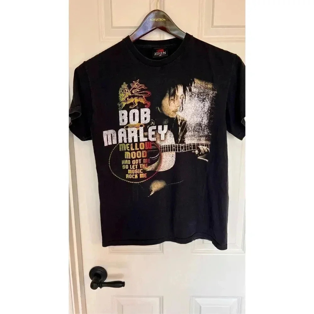 Vintage Zion Rootswear Bob Marley Mellow‎ Mood Men’s M Black Tee T-Shirt